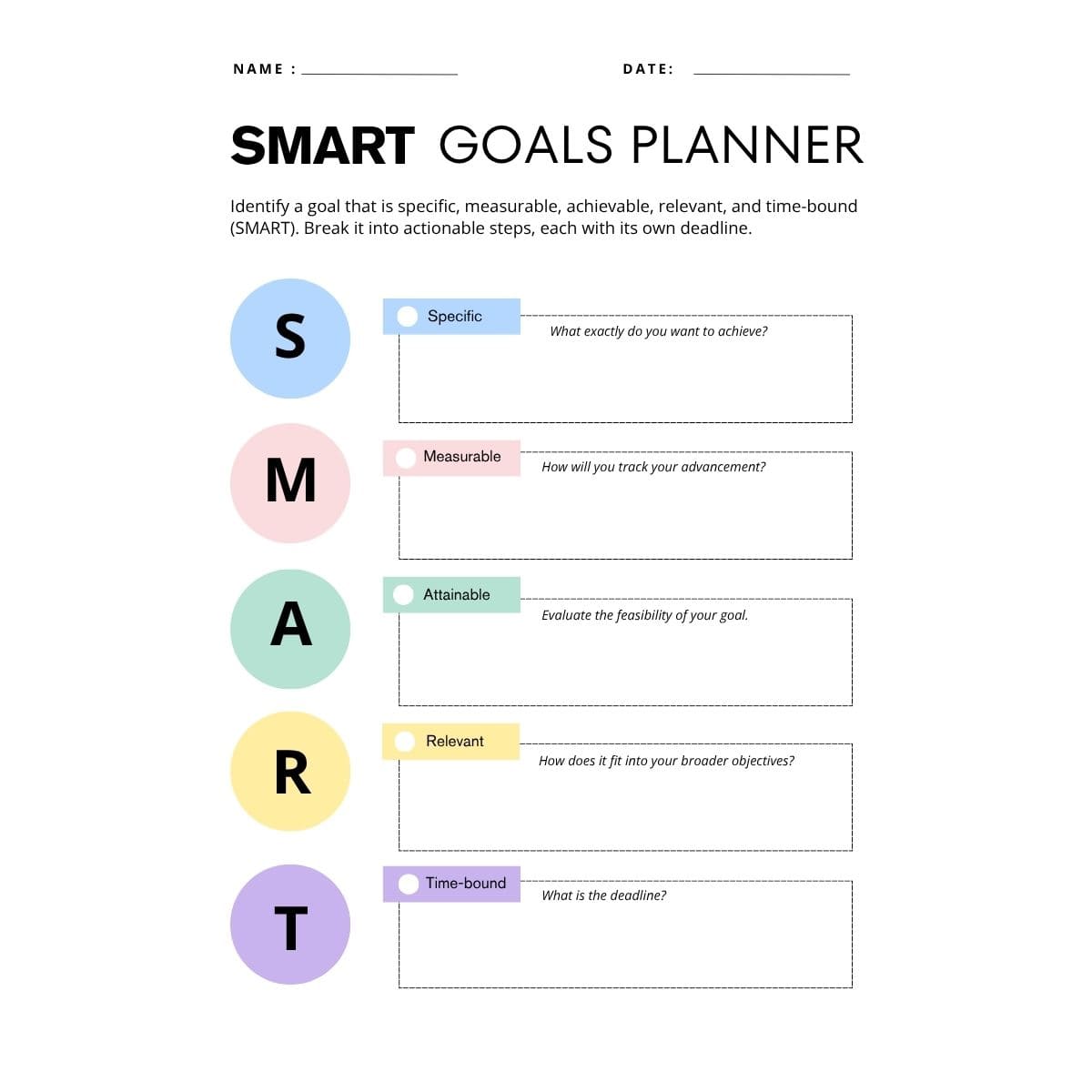 Smart Goal Mastery β Set & Achieve Your Goals - Preview 4 - life skills
