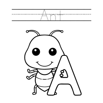 Animals Coloring & Writing Workbook - Preview 4 - Children's Book