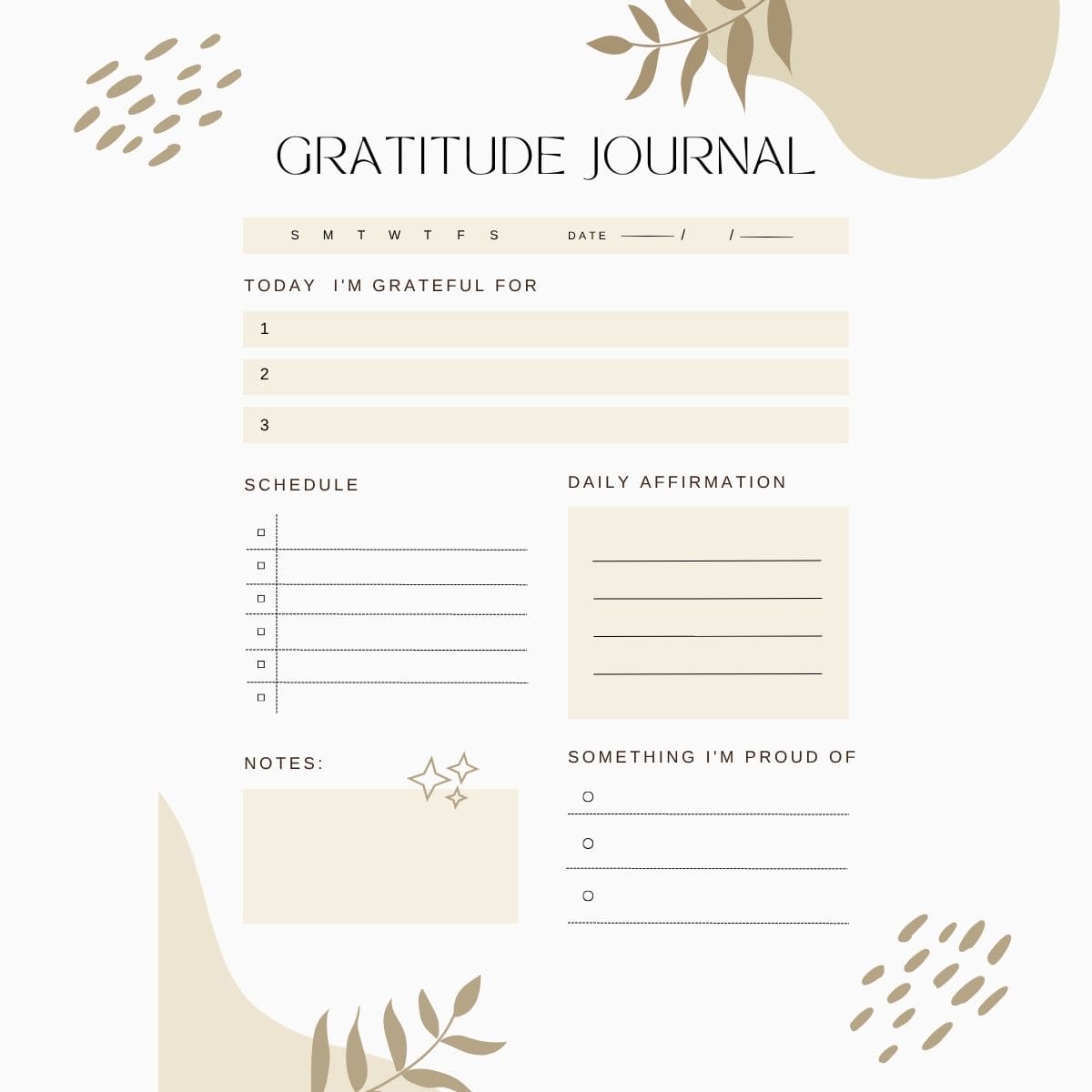 Grateful Mindset – 5 Printable Journals for Daily Positivity - Preview 3 - life skills
