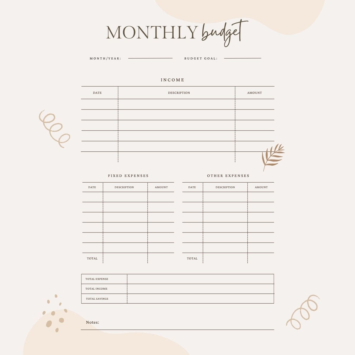 Smart Budget Kit – 7 Printable Planners to Track Your Money - Preview 4 - finance organizer