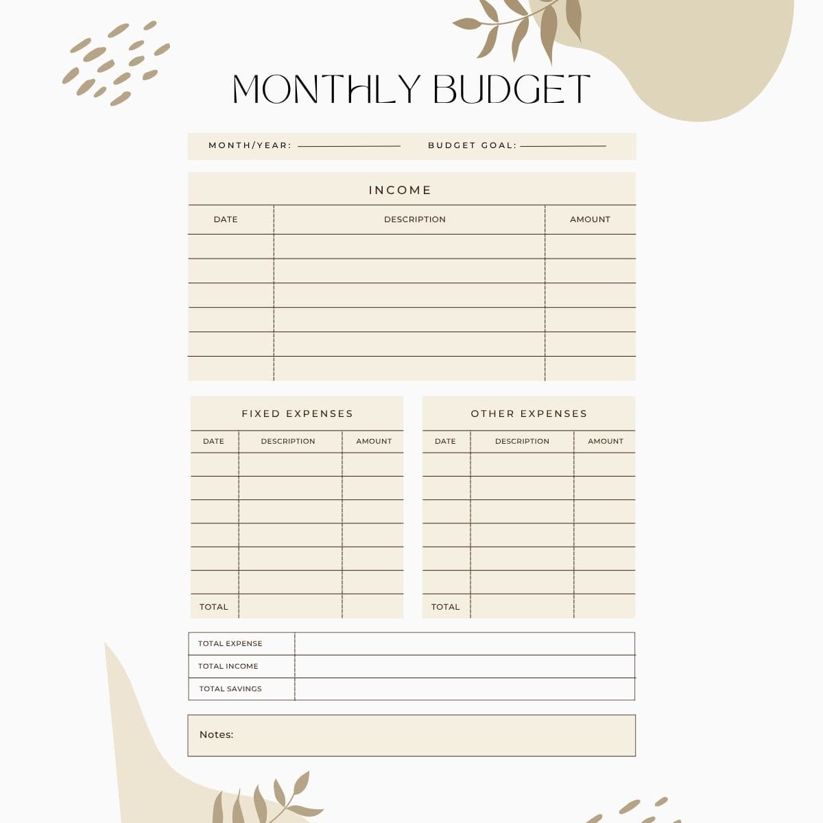 Smart Budget Kit – 7 Printable Planners to Track Your Money - Preview 3 - finance organizer