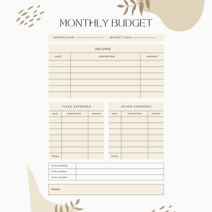 Smart Budget Kit – 7 Printable Planners to Track Your Money - Preview 3 - finance organizer