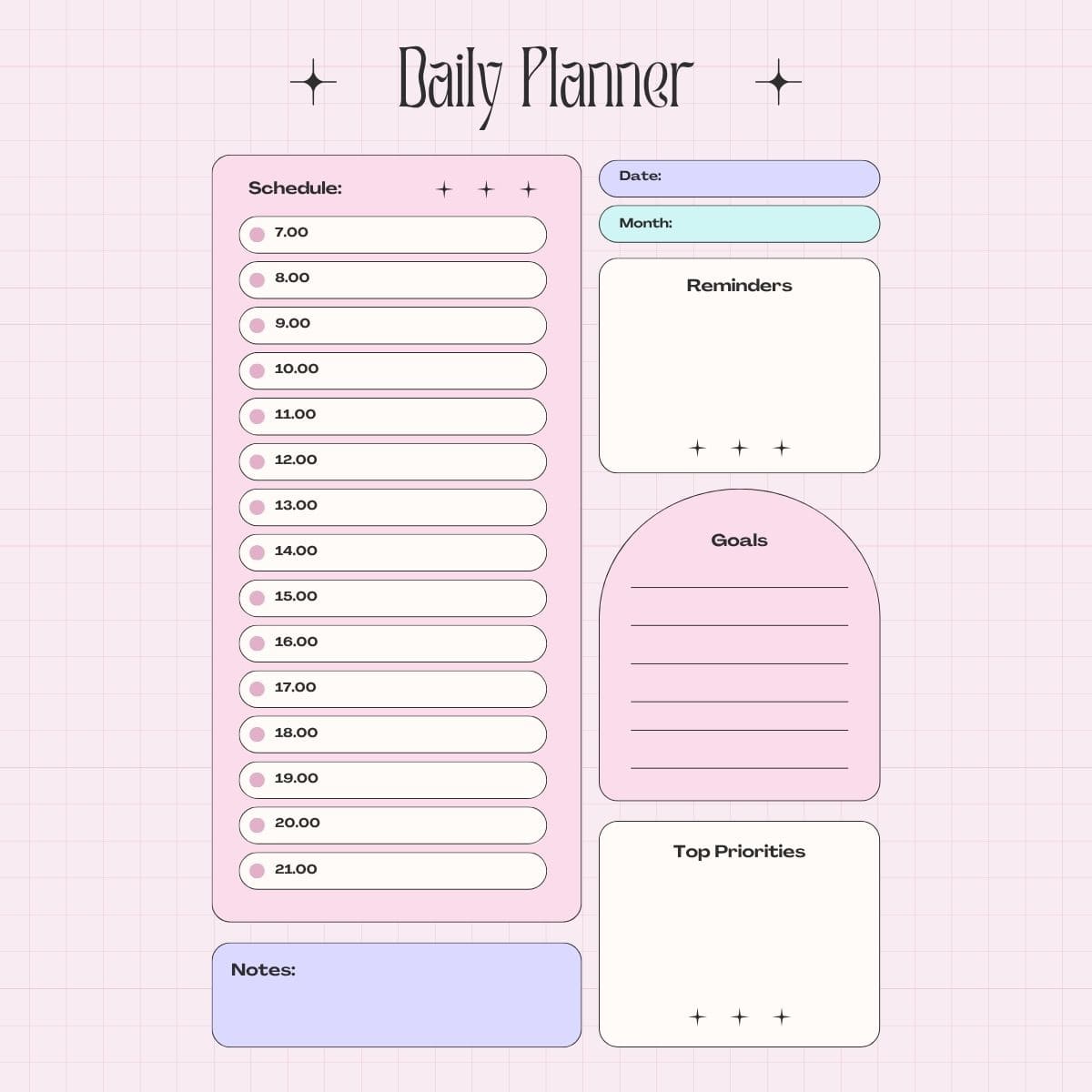 Smart Day Kit – 10 Printable Daily Planners - Preview 3 - organization