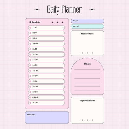 Smart Day Kit – 10 Printable Daily Planners - Preview 3 - organization