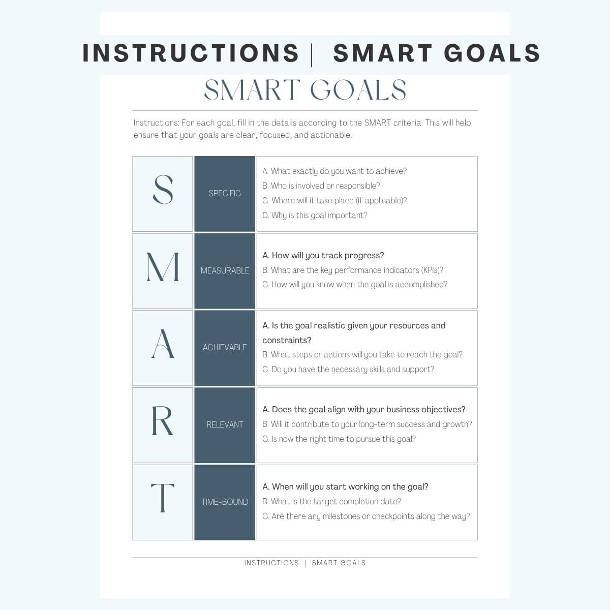 Smart Goal Mastery – Set & Achieve Your Goals - Preview 3 - life skills