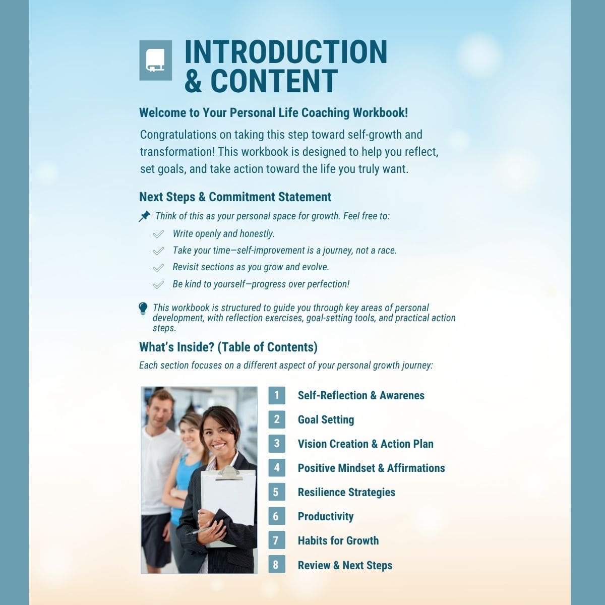 The Life Coaching Workbook – Reflect, Plan & Grow - Preview 6 - Life Coaching